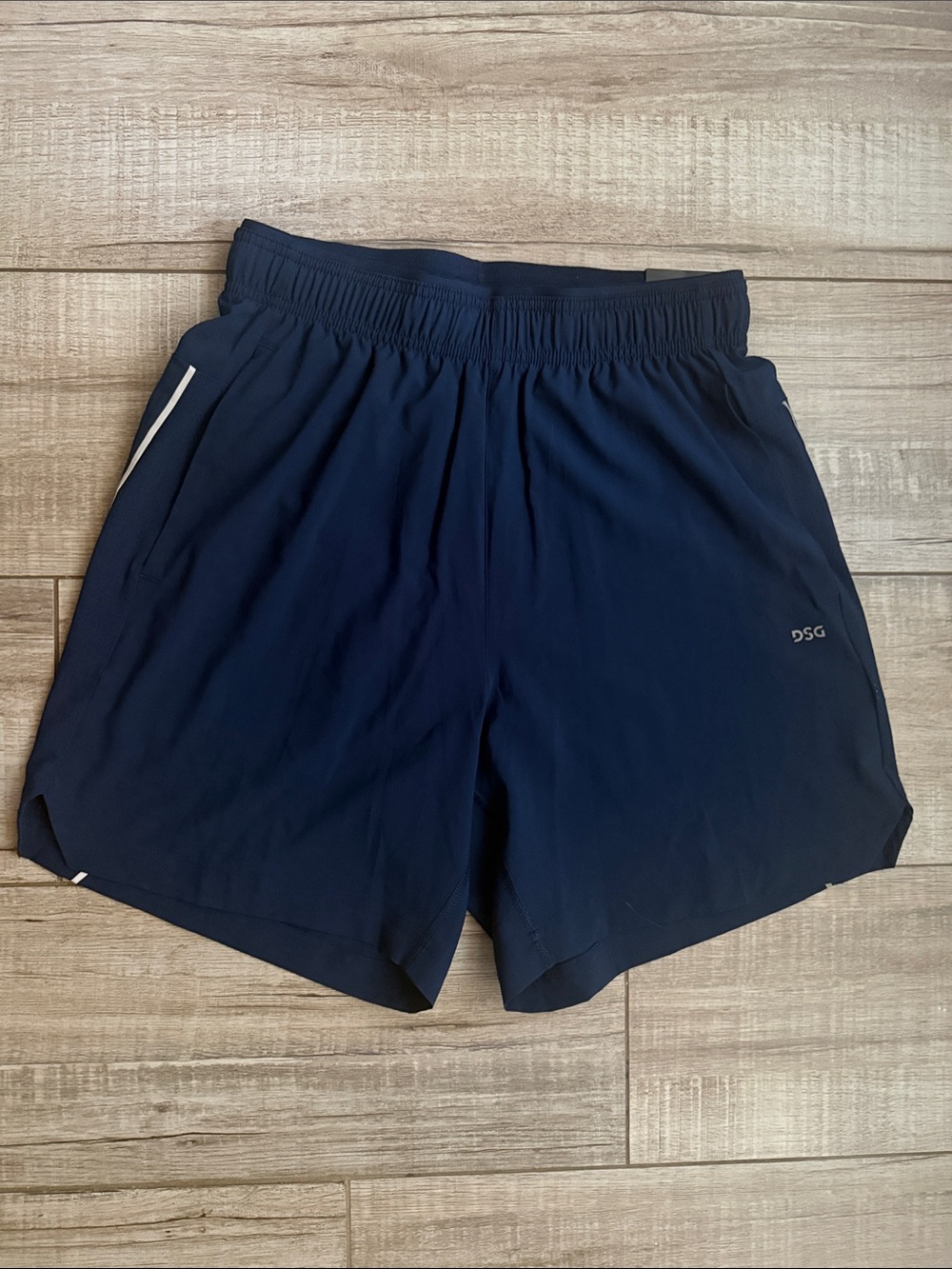 DSG Men's Dark Navy Performance Running Shorts Built In Liner